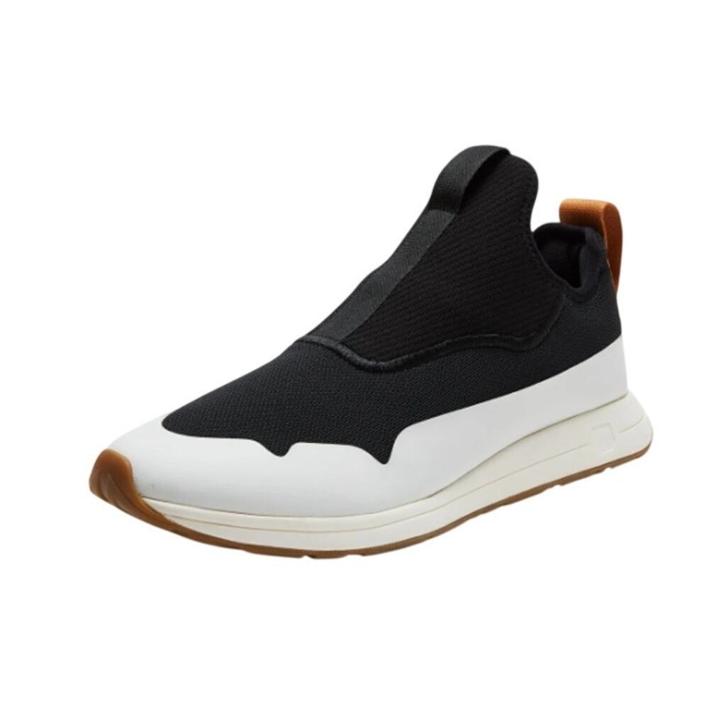 YORK Mens The Gail Recovery Trainer Athletic Shoes US 12 Black White Knit NIB